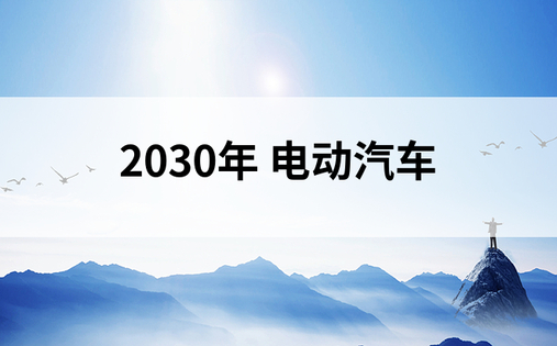 2030年 电动汽车