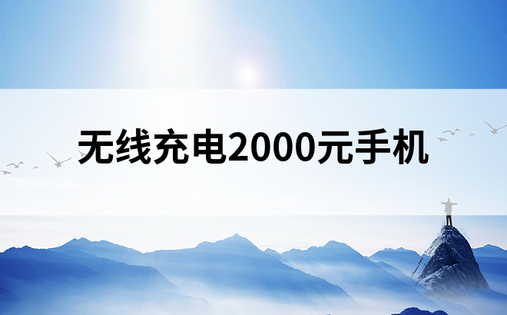 无线充电2000元手机